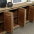 122" Long Ravello Cabinet with Eight Doors Weathered Natural