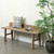 Approx. 60.2 Inches Wide 24.8 Inches High Live Edge Vintage Bench Weathered Natural