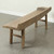 Approx. 65 Inches Wide 23.6 Inches High Live Edge Vintage Bench Weathered Natural