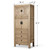 Vintage Carved Cabinet  Weathered Natural 30.3 x 17.3 x 70.9 H