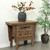 Antique  entrance table with 5 drawers 42.1"x17.7"x33.9"H Elmwood