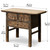 Antique  Entrance Table with 3 Drawers 40.2"x19.7"x31.5"H Elmwood