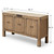 Approx. 62 Inches Long Vintage Sideboard with Six Doors Warm Wood Tone