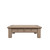 55 Inches Wide Four-Drawer Coffee Table with Rattan Top Weathered Natural