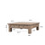 55 Inches Wide Four-Drawer Coffee Table with Rattan Top Weathered Natural