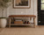 47" Wide Shoe Bench with Leather Cushion