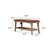 47" Wide Shoe Bench with Leather Cushion