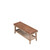 47" Wide Shoe Bench with Leather Cushion