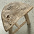 Vintage Rustic D-Shaped Stool 20H 14.6W 8D