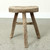 Vintage D-Shaped Rustic Stool 20H 15W 6.7D