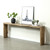 Vintage Waterfall Console Table Weathered Natural 93"W 13"D 34" H