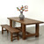 Amalfi 7'  Long Dining Table with Dark Walnut Matte Finish