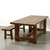 Amalfi 7'  Long Dining Table with Dark Walnut Matte Finish