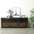 Approx. 92" Long Antique Sideboard with Six Doors, Distressed Black