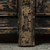 Approx. 92" Long Antique Sideboard with Six Doors, Distressed Black