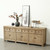 Approx. 91" Long Antique Sideboard with Six Doors & Six Drawers, Weathered Natural