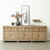 Approx. 91" Long Antique Sideboard with Six Doors & Six Drawers, Weathered Natural