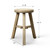 12 Inch Wide Solid Elm Round Stool Weathered Natural