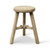 12 Inch Wide Solid Elm Round Stool Weathered Natural