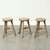 12 Inch Wide Solid Elm Round Stool Weathered Natural