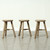 12 Inch Wide Solid Elm Round Stool Weathered Natural