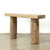 Approx. 50-60 Inches Long Vintage Log Console with Rustic Natural Wood Tone