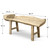 Approx. 48 inches wide, 22 inches high, live edge, vintage bench, weathered natural