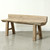 Approx. 50 inches wide, 23 inches high, live edge, vintage bench, weathered natural