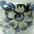 Approx. 18" High Blue and White Garden Stool with Sunflower Motif