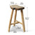 Vintage D-Shaped Rustic Stool 20.9H 13W 8.3D