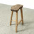 Vintage D-Shaped Rustic Stool 20.9H 13W 8.3D