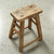 Vintage Rustic Stool 19.3H 14.2W 7.1D