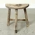 Vintage Rustic D-Shaped Stool 18H 17W 9.4D