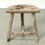 Vintage Rustic D-Shaped Stool 18H 17W 9.4D
