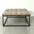 Vintage Door Panel Coffee Table with Metal Base 59 "W 35 "D 14.6 "H