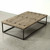 Vintage Door Panel Coffee Table with Metal Base 61 "W 34 "D 15 "H