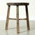 Vintage D-Shaped Rustic Stool 19.3H 15.7W 7.9D