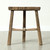 Vintage D-Shaped Rustic Stool 19.3H 15.7W 7.9D