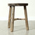 Vintage D-Shaped Rustic Stool 19.3H 15.7W 7.9D