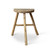 Vintage D-Shaped Rustic Stool 18.5H 12.6W 7.5D