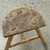 Vintage D-Shaped Rustic Stool 18.5H 12.6W 7.5D