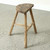Vintage D-Shaped Rustic Stool 18.5H 12.6W 7.5D