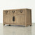 35" Wide Vintage Table with Three Drawers, Weathered Natural
