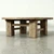 Approx. 55 inches round rustic vintage coffee table, elmwood, weathered natural
