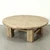 Approx. 55 inches round rustic vintage coffee table, elmwood, weathered natural