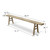 95“ Long 8.7" Deep Vintage Bench Weathered Natural