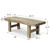 Approx. 49 Inches wide rustic live-edge vintage coffee table, weathered natural