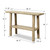 Approx. 45 inches wide, 12 inch deep, vintage console with shelf, Weathered Natural