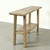 Approx. 45 inches wide, 12 inch deep, vintage console with shelf, Weathered Natural