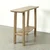 Approx. 43 inches wide, 12 inches deep, vintage console with shelf, Weathered Natural